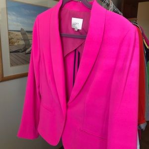 Loft bright pink blazer